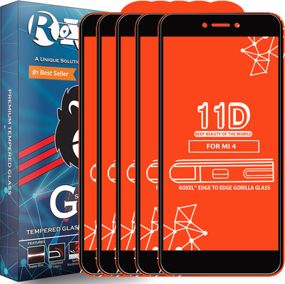 Roxel Edge To Edge Tempered Glass for Mi Redmi 4(Pack of 5)