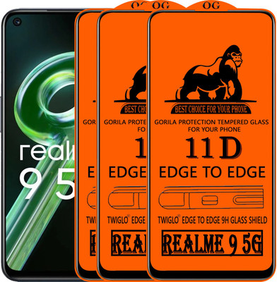 TWIGLO Edge To Edge Tempered Glass for REALME 9 5G(Pack of 3)