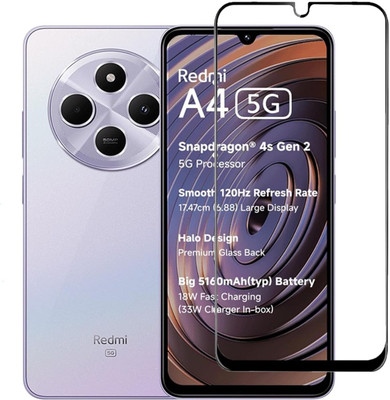 vmt stock Edge To Edge Tempered Glass for Redmi A4 5G,Mi A4 5G(Pack of 1)