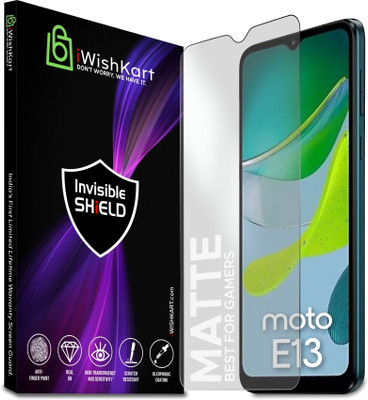 iWishKart Edge To Edge Tempered Glass for MOTOROLA e13, MOTOROLA e13 5G, MOTOROLA Moto e13 5G, MOTOROLA e13 Mat / Matte 0.3mm Glass(Pack of 1)