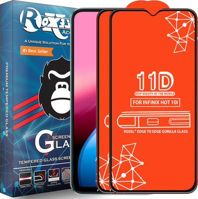 Roxel Edge To Edge Tempered Glass for Infinix Hot 10I(Pack of 2)