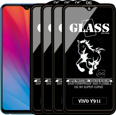 PFOAM Edge To Edge Tempered Glass for VIVO Y91I(Pack of 4)