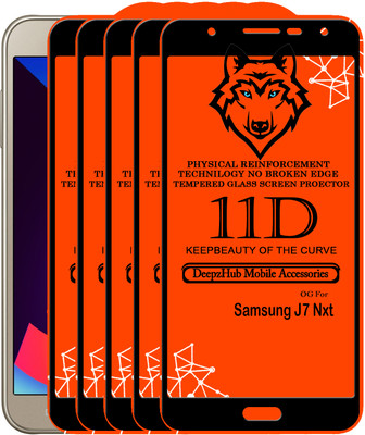 DeepzHub Edge To Edge Tempered Glass for Samsung Galaxy J7 Nxt(Pack of 5)