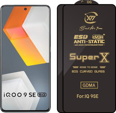 GDMA Edge To Edge Tempered Glass for iQOO 9 SE(Pack of 2)