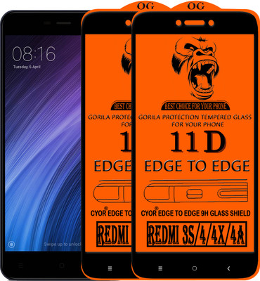 CYOR Edge To Edge Tempered Glass for Mi Redmi 4X(Pack of 2)