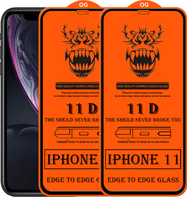 Forego Edge To Edge Tempered Glass for Apple iPhone 11(Pack of 2)