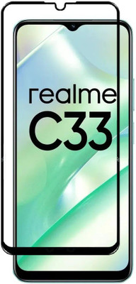 MOBIGENIX Edge To Edge Tempered Glass for realme C33(Pack of 1)