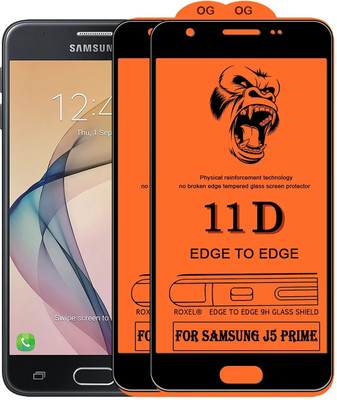 1DOLLAR Edge To Edge Tempered Glass for Samsung Galaxy J5 Prime / J5 2016 -9H Grade-Tempered Glass/Full Screen Coverage-Edge to Edge/9H Hardness/With Easy Installation Kit(Pack of 2)