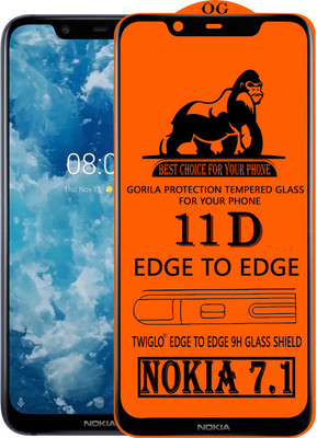 TWIGLO Edge To Edge Tempered Glass for NOKIA 7.1(Pack of 1)