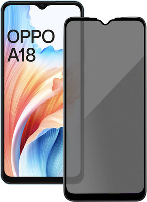HUPSHY Edge To Edge Tempered Glass for OPPO A18(Pack of 1)