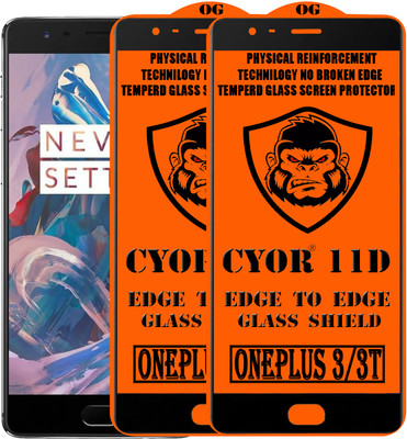 CYOR Edge To Edge Tempered Glass for OnePlus 3T(Pack of 2)