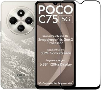 AKSHUD Edge To Edge Tempered Glass for Poco C75 5G(Pack of 1)