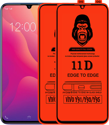 Rofix star Edge To Edge Tempered Glass for VIVO Y93(Pack of 2)