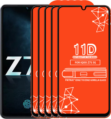 PikTrue Edge To Edge Tempered Glass for IQOO Z7S 5G(Pack of 5)