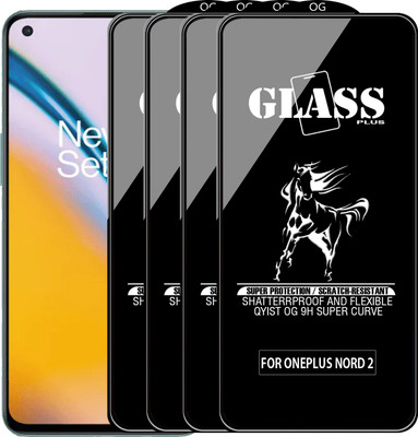 Qyist Edge To Edge Tempered Glass for ONEPLUS NORD 2(Pack of 4)