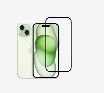Kartuce Edge To Edge Tempered Glass for APPLE iPhone 15, iPhone 15(Pack of 1)