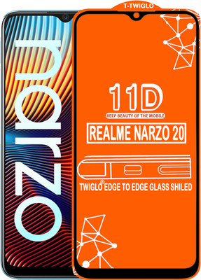 TWIGLO Edge To Edge Tempered Glass for REALME NARZO 20(Pack of 1)