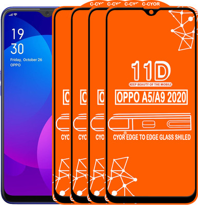 CYOR Edge To Edge Tempered Glass for OPPO A9 2020(Pack of 4)
