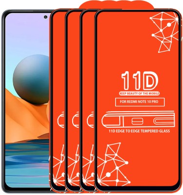 Qyist Edge To Edge Tempered Glass for Redmi Note 10 Pro(Pack of 4)