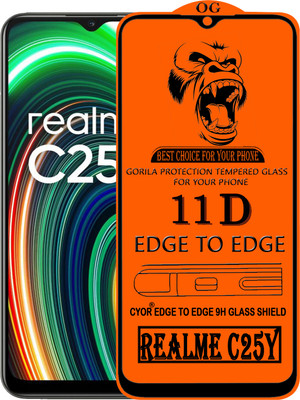 CYOR Edge To Edge Tempered Glass for REALME C25Y(Pack of 1)