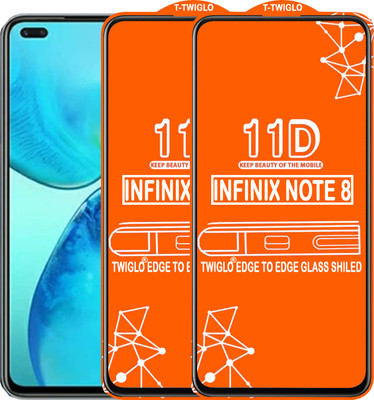 TWIGLO Edge To Edge Tempered Glass for INFINIX NOTE 8(Pack of 2)