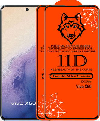 DeepzHub Edge To Edge Tempered Glass for Vivo X60(Pack of 2)