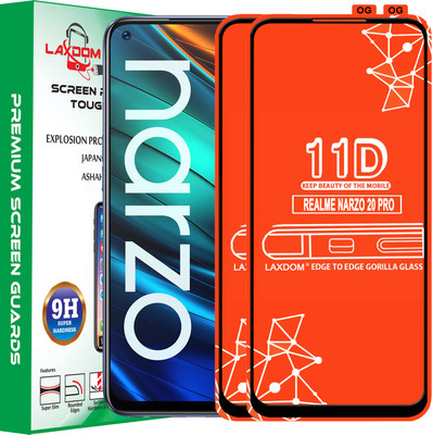 Laxdom Edge To Edge Tempered Glass for REALME NARZO 20 PRO(Pack of 2)