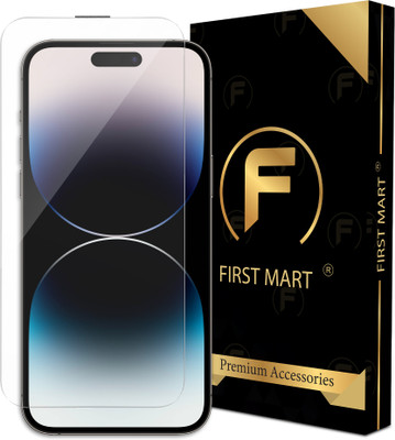 FIRST MART Edge To Edge Tempered Glass for Apple IPhone 14 Pro Max, IPhone 14 Pro Max, 14 Pro Max, Crystal Clear Glass with Anti Dust Filter(Pack of 1)