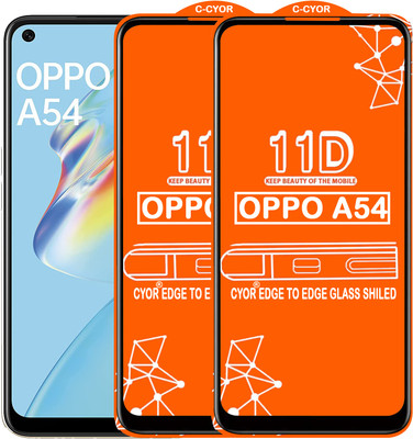 CYOR Edge To Edge Tempered Glass for OPPO A54(Pack of 2)