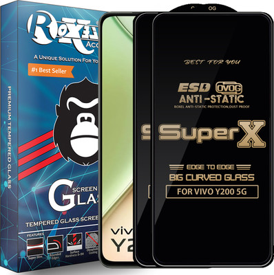 Roxel Edge To Edge Tempered Glass for VIVO Y200 5G(Pack of 2)