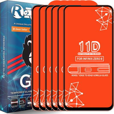 Roxel Edge To Edge Tempered Glass for Infinix Zero 8(Pack of 6)
