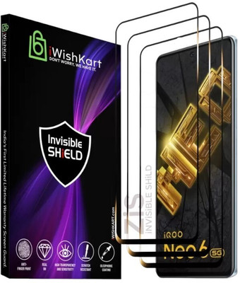 iWishKart Edge To Edge Tempered Glass for IQOO Neo 6 5G, Neo6, iq neo6(Pack of 3)