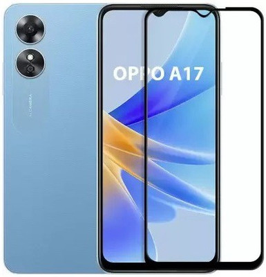 DSCASE Edge To Edge Tempered Glass for OPPO A17, OPPO A17K(Pack of 1)