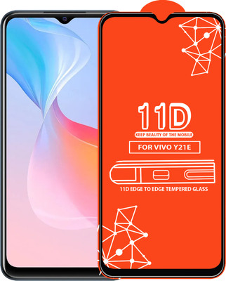 Qyist Edge To Edge Tempered Glass for Vivo Y21E(Pack of 1)