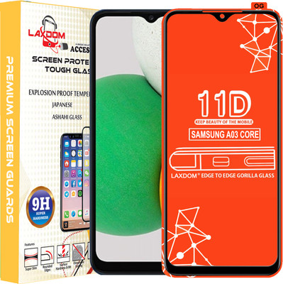 Laxdom Edge To Edge Tempered Glass for SAMSUNG GALAXY A03 CORE(Pack of 1)