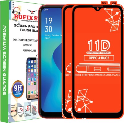 Rofix star Edge To Edge Tempered Glass for OPPO A1K(Pack of 2)