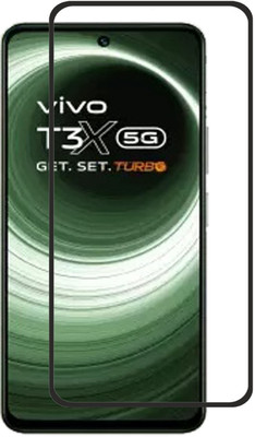 INFINITYWORLD Edge To Edge Tempered Glass for Vivo T3X 5G, Vivo T3x 5G(Pack of 1)