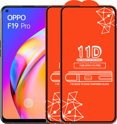 Qyist Edge To Edge Tempered Glass for Oppo F19 Pro(Pack of 2)