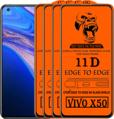 CYOR Edge To Edge Tempered Glass for VIVO X50(Pack of 4)