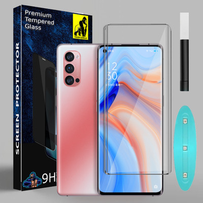 Tough Gorilla Edge To Edge Tempered Glass for Oppo Reno 4 Pro(Pack of 1)