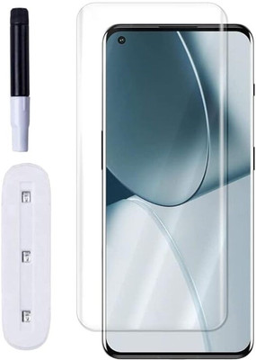 ALFA URBAN Edge To Edge Tempered Glass for Oppo Find X2 Advanced Full Adhesive UV Glue Curved Full Screen Coverage Screen Guard - Easy Installation(Pack of 1)