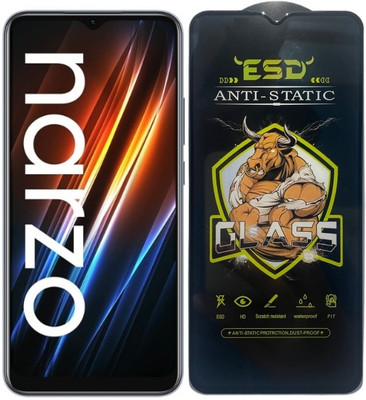 Resolute Edge To Edge Tempered Glass for Realme Narzo 50i, ESD Tempered Glass, ESD Screen Protector, Anti Static, Screen Protector(Pack of 1)