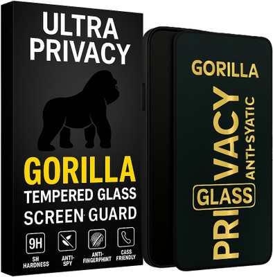 Ultra Privacy Gorilla Edge To Edge Tempered Glass for Realme C15(Pack of 1)