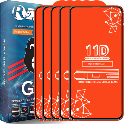 Roxel Edge To Edge Tempered Glass for Apple iPhone XR(Pack of 5)