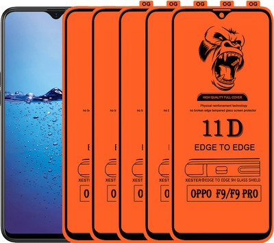 PFOAM Edge To Edge Tempered Glass for OPPO F9 Pro(Pack of 5)