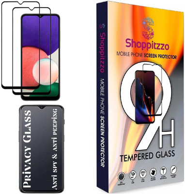 Shoppitzzo Edge To Edge Tempered Glass for SAMSUNG Galaxy F42(5G), M32(5G),F12,M12, A12/*Privacy-Anti Spy*Tempered Glass/Full Screen Coverage-Edge to Edge/9H(Pack of 2)