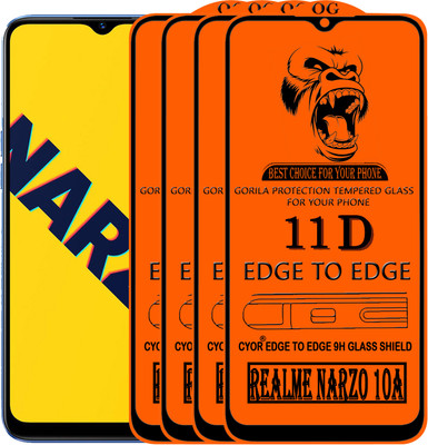 CYOR Edge To Edge Tempered Glass for REALME NARZO 10A(Pack of 4)