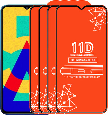 Qyist Edge To Edge Tempered Glass for Infinix Smart 5A(Pack of 4)