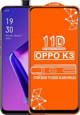 CYOR Edge To Edge Tempered Glass for OPPO K3(Pack of 1)