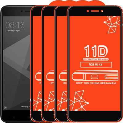 Qyist Edge To Edge Tempered Glass for Mi Redmi 4X(Pack of 4)